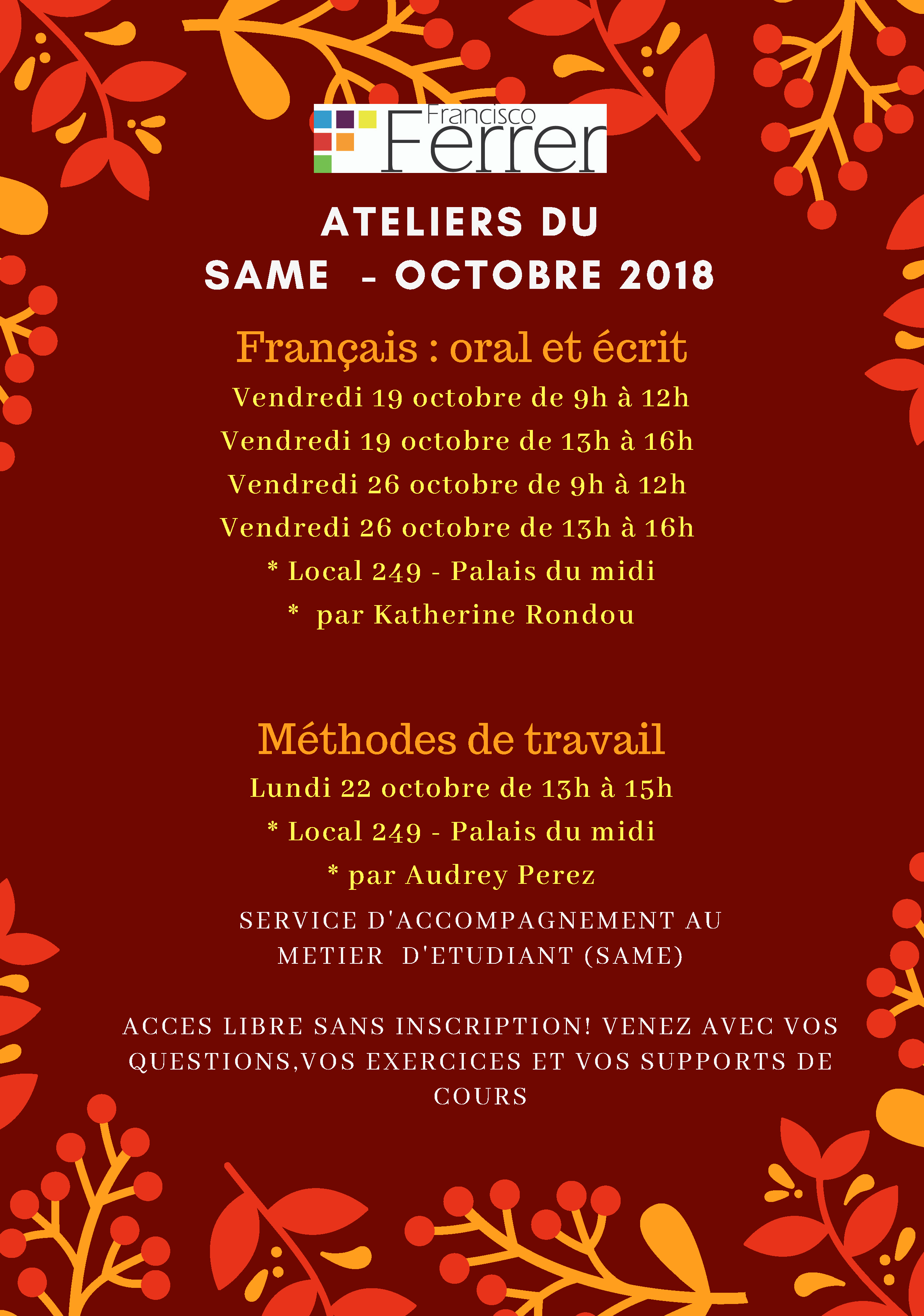 Ateliers SAR octobre 2018