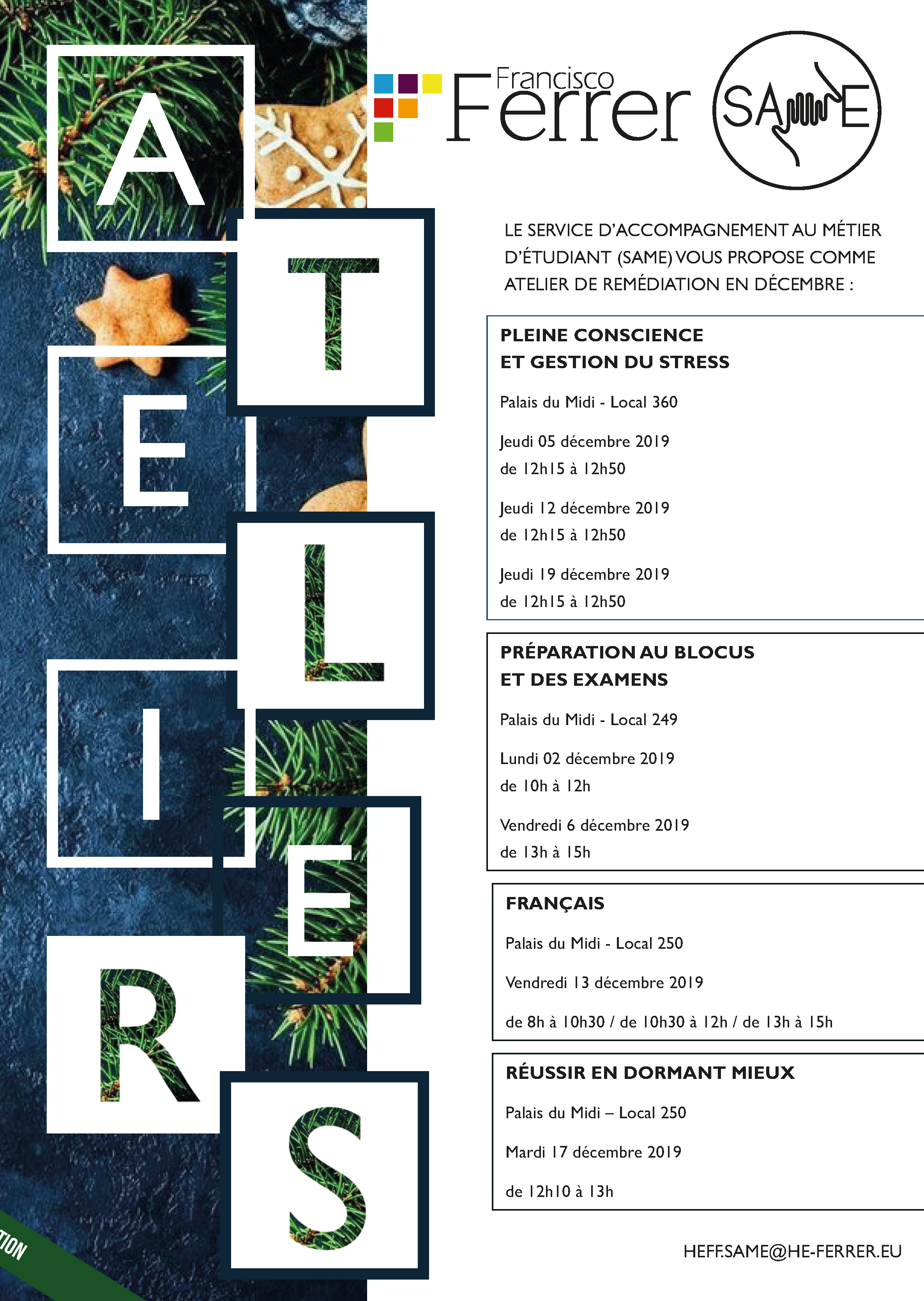 SAME : ateliers décembre 2019